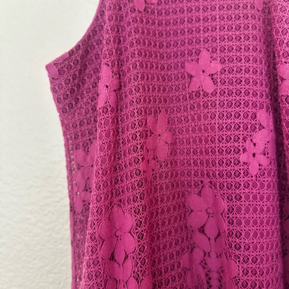 Francesca’s Collections lace fringed hem pink dress - Picture 2 of 5